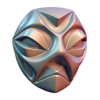 wonderful rustic Abstract Face Mask Design Transparent Background with Angled Perspective professional png