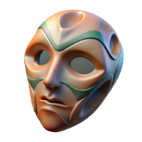 impressive traditional Abstract Face Mask Design Transparent Background with Angled Perspective genuine png