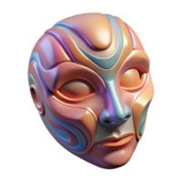 stunning classic Abstract Face Mask Design Transparent Background with Angled Perspective premium png