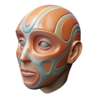 beautiful abstract Abstract Face Mask Transparent Background Side View high quality png