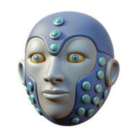 stunning rustic Abstract Face with Binary Code Texture Cutout professional png