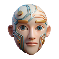 magnificent minimalist Abstract Face with Circuitry Pattern Cutout genuine png