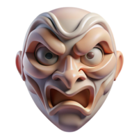 wonderful minimalist Abstract Fear Mask Isolated Three Quarter View high quality png