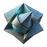 wonderful artistic Abstract Geometric Shapes with Gradient Colors Isolated authentic png