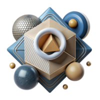 extraordinary classic Abstract Innovation Concept Illustration Isolated with Geometric Shapes authentic png