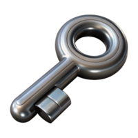 elegant abstract Abstract Key Icon Silver and Black Isolated Element detailed png