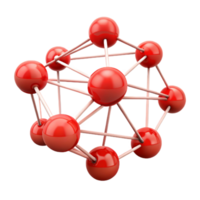 impressive creative Abstract Network Illustration with Red Nodes Transparent exclusive png