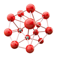 wonderful modern Abstract Network Illustration with Red Nodes Transparent original png