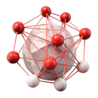 serene rustic Abstract Network Illustration with Red Nodes Transparent exclusive png