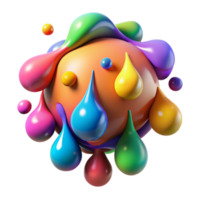 wonderful rustic Abstract Paint Splatter Colorful Drops Isolated original png