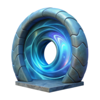 beautiful contemporary Abstract Portal Swirling Light Transparent Background high resolution png