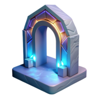 beautiful abstract Abstract Portal with Glowing Edges 4K png