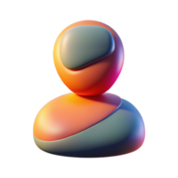 vibrant artistic Abstract Profile Icon Transparent Background with Gradient Strokes 4K png