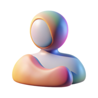 wonderful creative Abstract Profile Icon Transparent Background with Gradient Strokes exclusive png