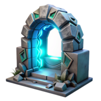 dramatic rustic Abstract Portal with Glowing Edges exclusive png