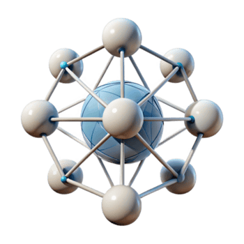 vibrante resumen resumen cuántico red visualización con nodos y conexiones profesional png