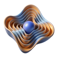 stunning artistic Abstract Quantum Wave Function Visualization Cutout detailed png