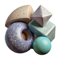 beautiful classic Abstract Shapes Representing Different Dimensions Isolated authentic png
