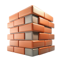 vibrant traditional Abstract Skyscraper Brick Facade Cutout Element authentic png