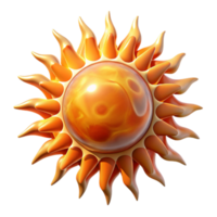 serene contemporary Abstract Sun Cutout with Fiery Corona premium png