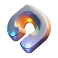 magnificent minimalist Abstract Synesthesia Symbol Isolated Element with Glow Effect professional png