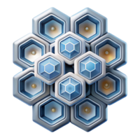 beautiful minimalist Abstract Tech Pattern with Hexagons Transparent Cutout high quality png