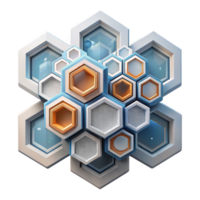 wonderful contemporary Abstract Tech Pattern with Hexagons Transparent Cutout high quality png