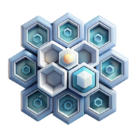stunning abstract Abstract Tech Pattern with Hexagons Transparent Cutout detailed png