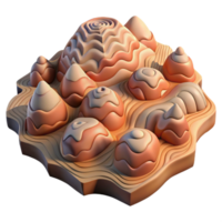 wonderful modern Abstract Terrain with Unique Patterns Isolated professional png