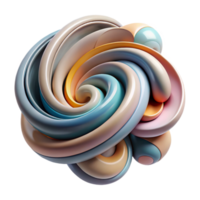 vibrant creative Abstract Thought Process Isolated with Swirling Lines and Colors high quality png