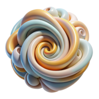 dramatic classic Abstract Thought Process Isolated with Swirling Lines and Colors genuine png