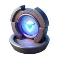 elegant minimalist Abstract Time Portal with Glowing Edges Cutout high quality png