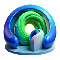 vibrant classic Abstract Vr Portal with Orange Swirls Isolated detailed png