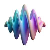 elegant rustic Abstract Waveform Cutout with Gradient Colors authentic png