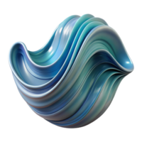 beautiful abstract Abstract Wave Transparent Background Isolated with Shadow high quality png