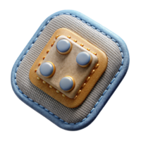 dramatic creative Adaptive Fabric Patch with Sensors Isolated Transparent Background original png