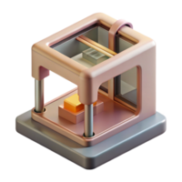 extraordinary traditional Additive Manufacturing Machine Isometric View Transparent Background genuine png