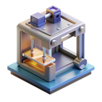 magnificent artistic Additive Manufacturing Machine Isometric View Transparent Background original png