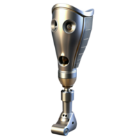 beautiful rustic Advanced Prosthetics Bionic Leg Metallic Finish Transparent Background 4K png