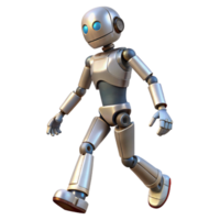impressive abstract Advanced Robotics Humanoid Robot Walking Pose Isolated professional png