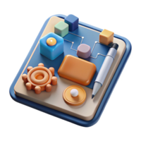 serene rustic Ai Assisted Design Process on Tablet Screen Transparent Background authentic png