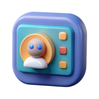 vibrant rustic Ai Friend Assistant Interface Isolated User-focused Design detailed png