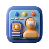 impressive abstract Ai Friend Assistant Interface Isolated User-focused Design detailed png
