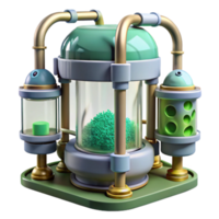 dramatic vintage Algae Bioreactor with Monitoring Equipment Isolated exclusive png