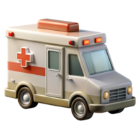 serene rustic Ambulance Vehicle Side View Isolated Element exclusive png