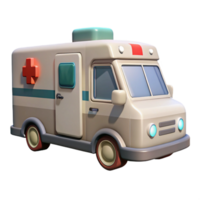 beautiful artistic Ambulance Vehicle Side View Isolated Element high quality png