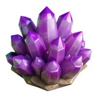 stunning abstract Amethyst Cluster Isolated with Purple Crystals 4K png