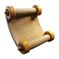 extraordinary classic Ancient Scroll with Undeciphered Script Cutout high quality png