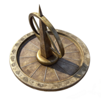 extraordinary traditional Ancient Sundial Casting Long Shadow Isolated high quality png