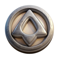 dramatic abstract Ancient Symbol with Smooth Surface Transparent authentic png